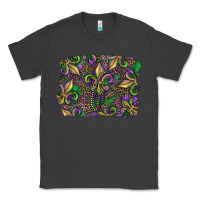 Smoke Mardi Gras Fleur De Lis Classic Tee - RanaPortraitStore