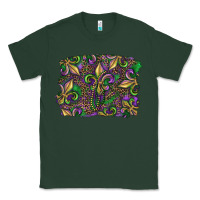 Sports Green Mardi Gras Fleur De Lis Classic Tee - RanaPortraitStore
