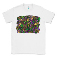 White Mardi Gras Fleur De Lis Classic Tee - RanaPortraitStore