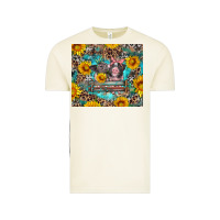 Vintage Arctic baby pigs with leopard cowhide and sunflowers Vintage Tee - Artiststas