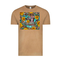 Vintage Camel baby pigs with leopard cowhide and sunflowers Vintage Tee - Artiststas