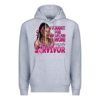 Heather Grey I fought for my life and i won afro woman Premium Hoodie - NancyCooperArtShop