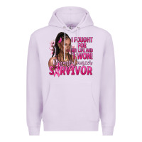 Lilac I fought for my life and i won afro woman Premium Hoodie - NancyCooperArtShop