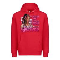 Red I fought for my life and i won afro woman Premium Hoodie - NancyCooperArtShop