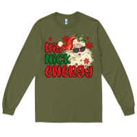 Army Green big nick energy Long Sleeve Tee - MaliasSmallBusiness