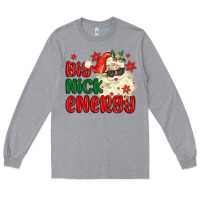 Heather Grey big nick energy Long Sleeve Tee - MaliasSmallBusiness
