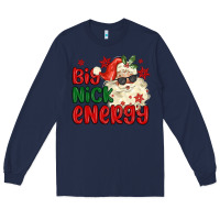 Navy big nick energy Long Sleeve Tee - MaliasSmallBusiness