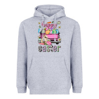 Heather Grey Bunny Happy Easter truck Easter Day Heavyweight Hoodie - Neo Western