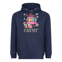 Navy Bunny Happy Easter truck Easter Day Heavyweight Hoodie - Neo Western