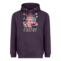 Plum Bunny Happy Easter truck Easter Day Heavyweight Hoodie - Neo Western