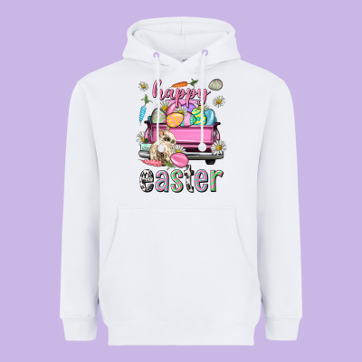 Bunny Happy Easter Truck Easter Day Heavyweight Hoodie Designed By Neo Western