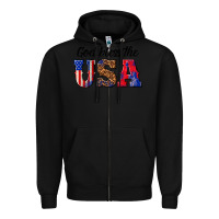 Black god bless the usa Zipper Hoodie - texasbilliewilder