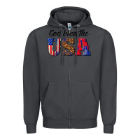 Smoke god bless the usa Zipper Hoodie - texasbilliewilder