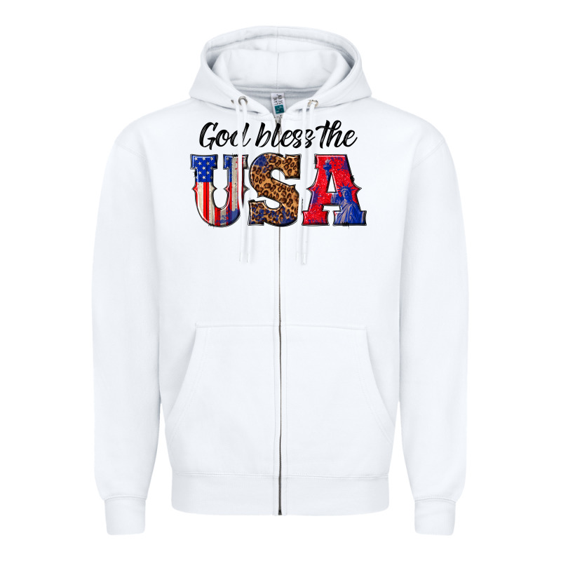 God Bless The Usa Zipper Hoodie by texasbilliewilder | Teevron