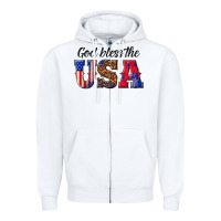 White god bless the usa Zipper Hoodie - texasbilliewilder