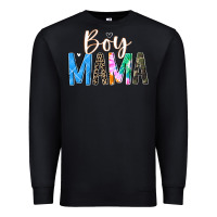 Boy Mama  Black Premium Sweatshirt | Teevron