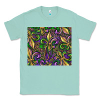 Seafoam mardi gras fleur de lis Classic Tee - RanaPortraitStore
