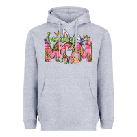 Heather Grey Bunny Mom Easter Day Heavyweight Hoodie - Neo Western