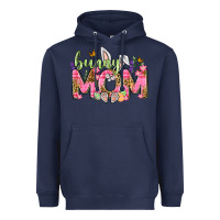Navy Bunny Mom Easter Day Heavyweight Hoodie - Neo Western