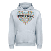Heather Grey 100 days of school Urban Hoodie - MaliasSmallBusiness