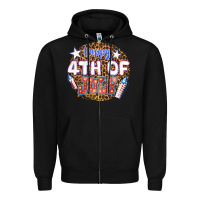 Black happy 4th of july billie wilder Zipper Hoodie - texasbilliewilder