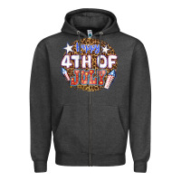 Charcoal Heather happy 4th of july billie wilder Zipper Hoodie - texasbilliewilder