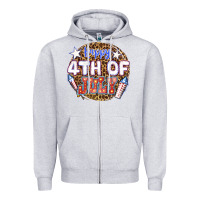 Heather Grey happy 4th of july billie wilder Zipper Hoodie - texasbilliewilder