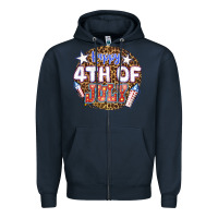 Navy happy 4th of july billie wilder Zipper Hoodie - texasbilliewilder