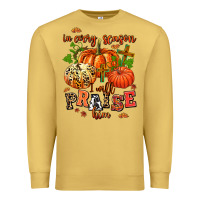 Antique Gold in every season i will praise him Premium Sweatshirt - AdoDesignShop