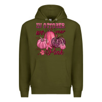 Army Green In october we wear pink Premium Hoodie - NancyCooperArtShop