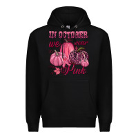 Black In october we wear pink Premium Hoodie - NancyCooperArtShop