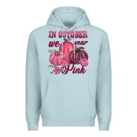 Blue Mist In october we wear pink Premium Hoodie - NancyCooperArtShop
