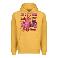 Mustard In october we wear pink Premium Hoodie - NancyCooperArtShop
