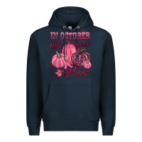 Navy In october we wear pink Premium Hoodie - NancyCooperArtShop