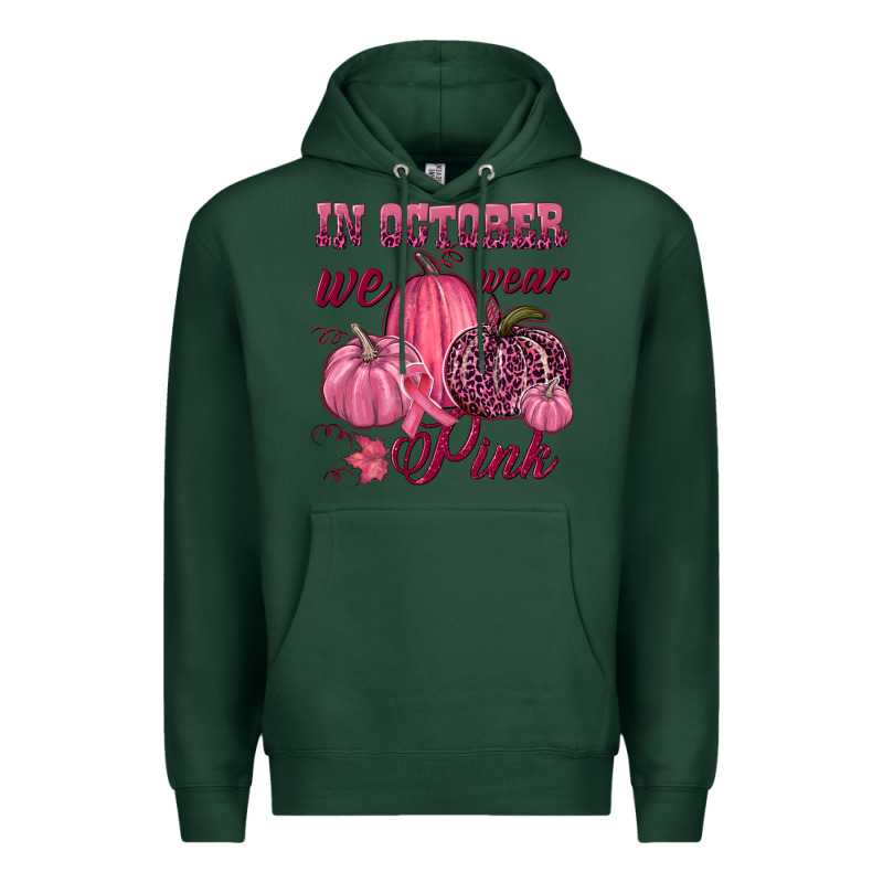 In October We Wear Pink Premium Hoodie by NancyCooperArtShop | Teevron