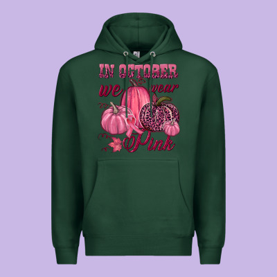 In October We Wear Pink Premium Hoodie Designed By Nancycooperartshop