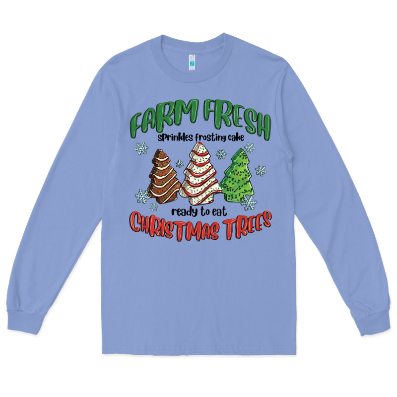 Farm Fresh Christmas Trees Long Sleeve Tee by MaliasSmallBusiness | Teevron