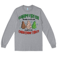Heather Grey farm fresh christmas trees Long Sleeve Tee - MaliasSmallBusiness
