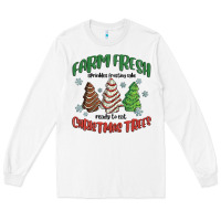 White farm fresh christmas trees Long Sleeve Tee - MaliasSmallBusiness