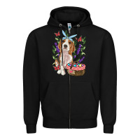 Black easter beagle Zipper Hoodie - RanaPortraitStore