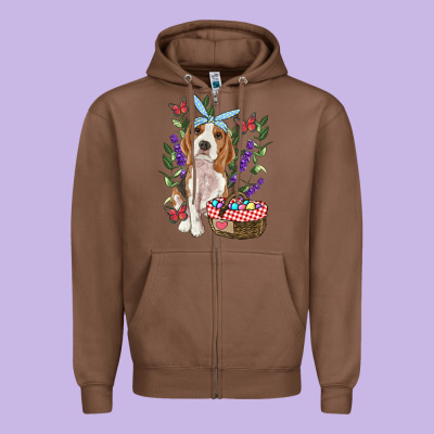 Zipper Hoodie easter beagle