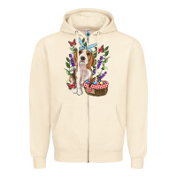 Sandshell easter beagle Zipper Hoodie - RanaPortraitStore