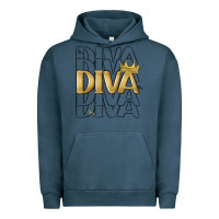 Pigment Midnight Navy diva Urban Hoodie - MaliasSmallBusiness