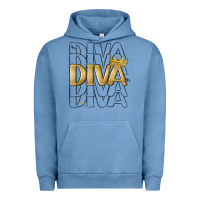 Pigment Pebble Blue diva Urban Hoodie - MaliasSmallBusiness