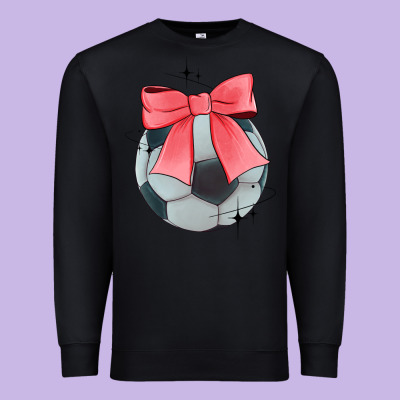 Coquette Soccer Bow Premium Sweatshirt Designed By Jahusdesignshop