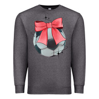 Charcoal Heather coquette soccer bow Premium Sweatshirt - JahusDesignShop