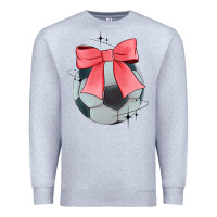 Heather Grey coquette soccer bow Premium Sweatshirt - JahusDesignShop