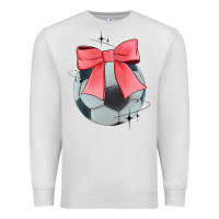 Oatmeal Heather coquette soccer bow Premium Sweatshirt - JahusDesignShop