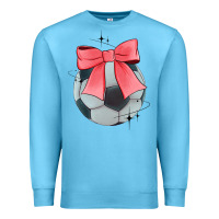 Ocean Blue coquette soccer bow Premium Sweatshirt - JahusDesignShop
