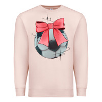 Pale Pink coquette soccer bow Premium Sweatshirt - JahusDesignShop